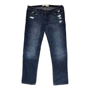 Abercrombie Jeans 32 14S  Low Rise dark was distressed